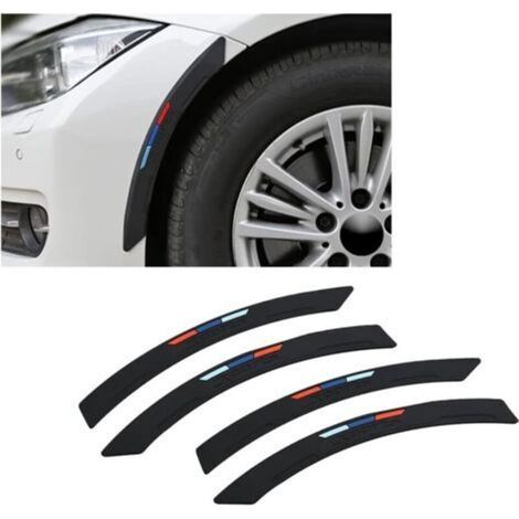Set of 4 black universal fender flares for car, bumper and door trims, anti-scratch stickers (1/5)