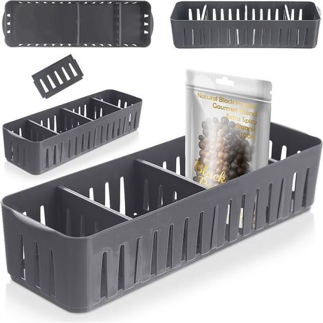 Contenitore organizer per spezie da cucina, adatto per riporre sacchetti in cassetti o armadietti. (1/5)
