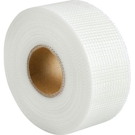 Self Adhesive Seal Tape 50mm x 100m Fiberglass Reinforcement Tape for Seamless Filling Cracks Mesh Reinforcement Tape for Plasterboard, Cracks and Holes (1/5)
