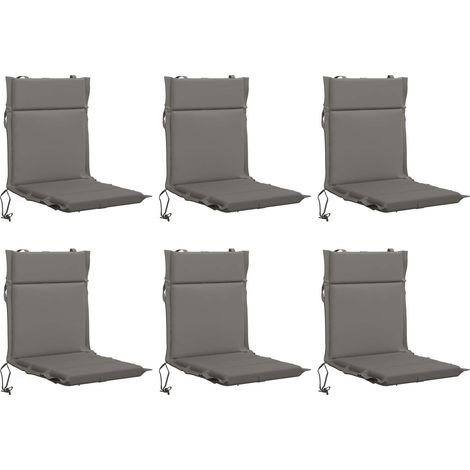 Kissen für Stühle mit niedriger Rückenlehne GEMERT 6 stk. vidaXL (1/5)