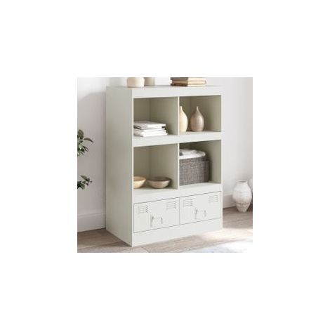 Buffet haut blanc 67x39x95 acier (1/5)