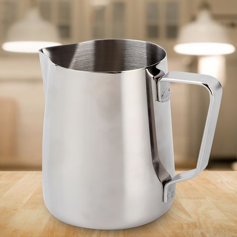 Edelstahl-Milchaufschäumkännchen, Kunstkännchen, Kaffeekanne, Latte-Becher für Zuhause, Café, 600 ml (1/5)