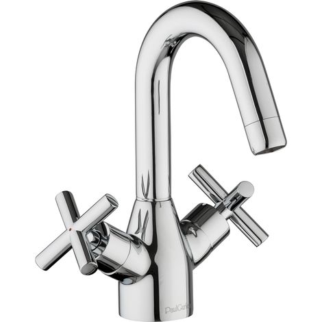 Design Waschtischbatterie Wasserhahn Waschtischarmatur Kreuzgriff (1/5)