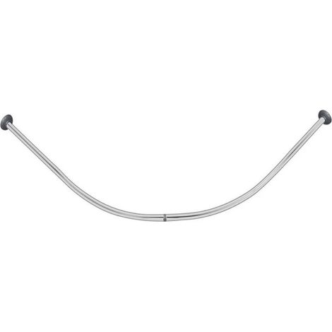 Eckduschvorhangstange aus Chrom, 90 x 90 cm, Badezimmer 59802 (1/5)