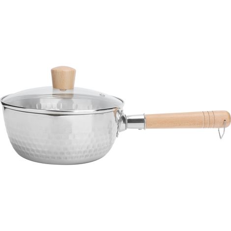 20 cm Edelstahl-Kochtopf mit Holzgriff für die Küche (1/5)