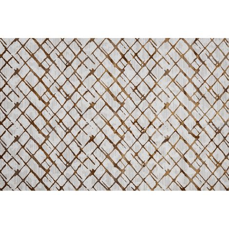 Tapis géométrique taupe et marron 160 x 230 cm LATTICE (1/5)
