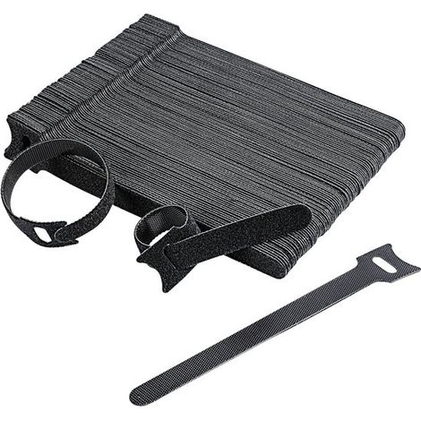 Amazon Basics Kabelbinder, verstellbar, für optimales Kabelmanagement, 100 Stück pro Packung, Schwarz (1/5)