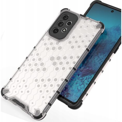 Custodia a nido d'ape rinforzata con cornice in gel per Samsung Galaxy A73 trasparente (1/5)