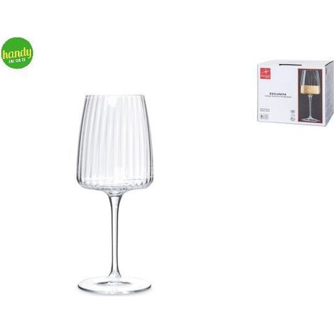 Set 6 Calici in Vetro Exclusiva Chardonnay White Wine 37,4 cl Bormioli Rocco (1/3)