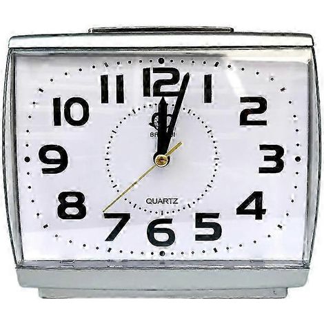 Ce réveil analogique pour seniors est silencieux, possède une fonction snooze, un rétroéclairage, un volume d'alarme à augmentation progressive, de grands chiffres faciles à lire, fonctionne sur piles (1/3)