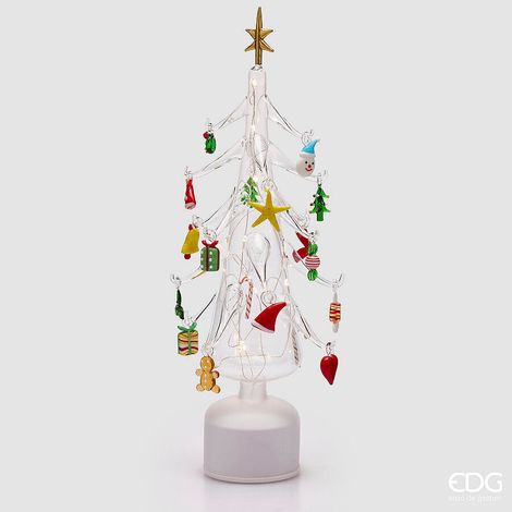 EDG Enzo De Gasperi Pino Twist Natalizio con Decori LED H45 Ø9 cm Multicolor con Movimento e Luci (1/5)