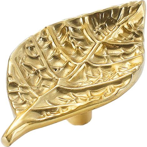 Poignée de porte de meuble en forme de feuille, poignée de tiroir, poignée décorative moderne pour meubles (1/5)