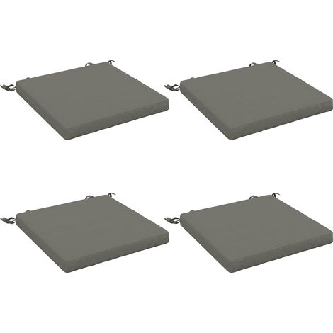 Seat Cushions SOEST 4 pcs 100% Polyester Grey 45 x 45 x 5 cm vidaXL