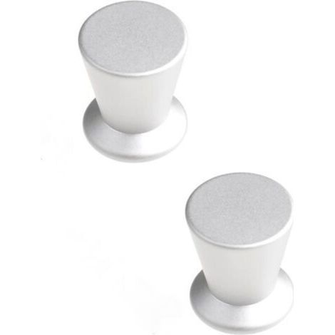Hat-shaped furniture knobs - suitable for various styles of furniture, cabinets, wine cellars, etc. - Set of 10, silver (1/3)