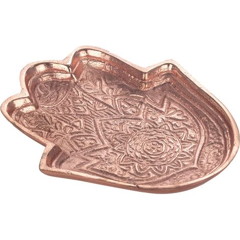 Signes Grimalt Plateau de décoration cadeau Fatima Hand Disse compléments cultivés natura 15x17x2cm 28455 (1/2)