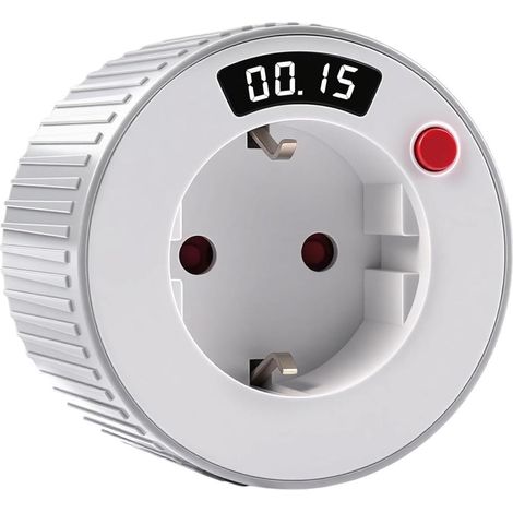 Minuteur prise électrique compte à rebours mécanique AC230V 16A 3680W LED 24H (1/5)