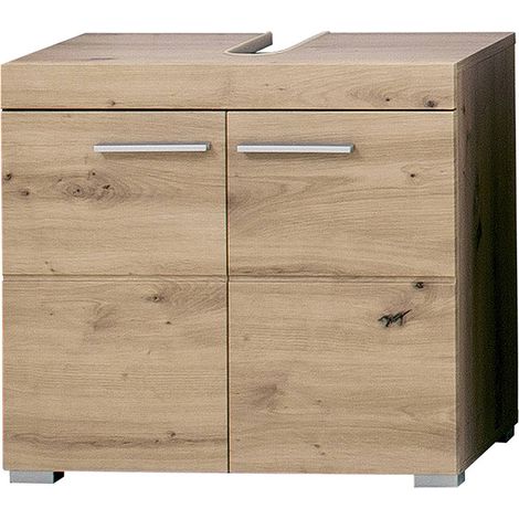 Meuble sous vasque moderne coloris chêne Nataelle