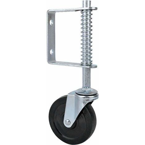 Roulettes pivotantes robustes à ressort en caoutchouc de 4 pouces, avec une capacité de charge de 220 lb. (1/4)