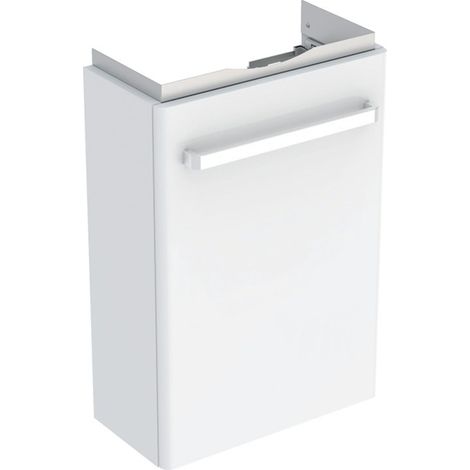 Meuble sous lave-mains 45 cm Geberit Renova Compact 1 porte Blanc brillant - GEBERIT 501.924.01.1 (1/3)