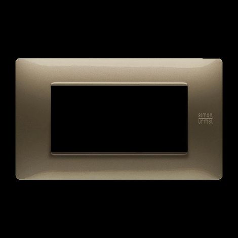 Placca in tecnopolimero, bronzo, 4 moduli nea flexa urmet 11804.br