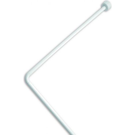 Telaio Angolare per Tende Doccia in Blister Col. Bianco cm. 80X170