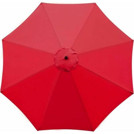 Toile de rechange pour parasol, 8 baleines, 3 mètres de long, imperméable, résistante aux UV, tissu de rechange rouge. (1/3)