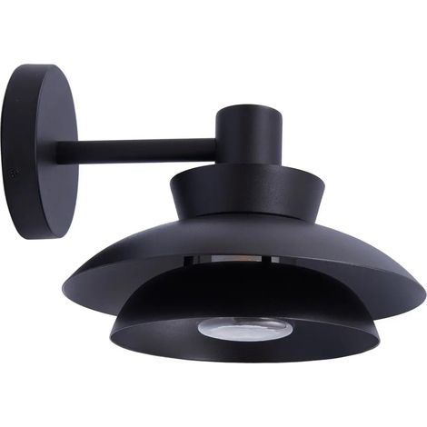 [GEBRAUCHT] B-Ware Lucande Außenwandleuchte Wandlampe Thais Schwarz Eisen Stahl Außenbereich ø25cm