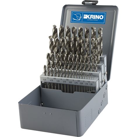 Krino 01360412 - HSS-G "Basic" Set Punte Rettificate Per Acciao e Metalli, Finitura Lucida - 49 Pezzi (1/2)