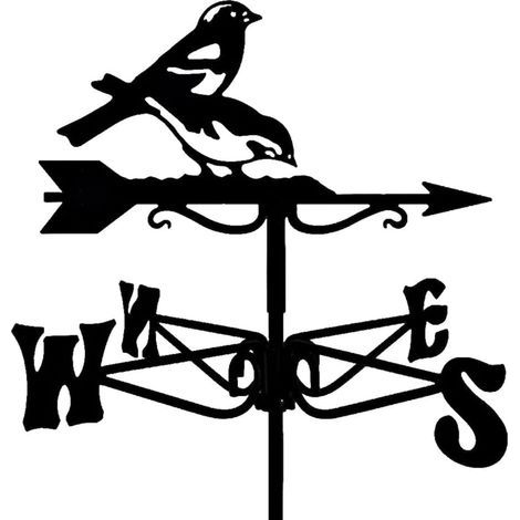 Wetterfahne aus Metall für Garten, Hof und Dach, hohle Wetterfahne in Vogelform mit Tierornament, Wetterfahnen für Schuppen, Dächer, Gärten, Bauernhöfe und den Außenbereich, einfach zu bedienen