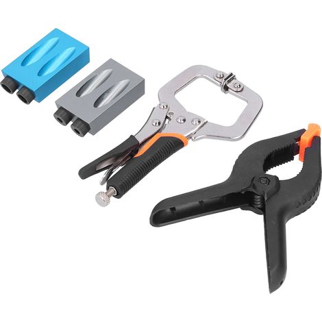 Gabarit de perçage oblique à 15° en alliage d'aluminium pour le travail du bois - Accessoire de menuiserie (1/5)