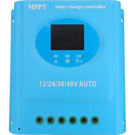Controlador de carga solar autoadaptativo MPPT de 100 A, 12 V, 24 V, 36 V, 48 V, con pantalla LCD retroiluminada, regulador inteligente para baterías de plomo-ácido y litio, y dos puertos USB. (1/5)