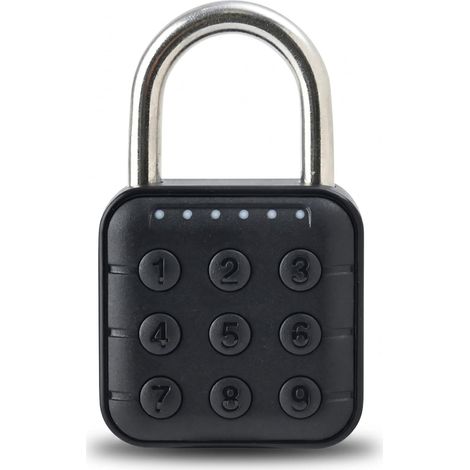 Serrure à Mot de Passe à 6 Chiffres, Serrure à Combinaison électronique Noire pour L'extérieur, Serrure D'école, Serrure de Salle de Sport, Cadenas à Combinaison étanche IP67 (1/5)