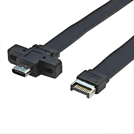 Connecteurs USB 3.2 Câble d'extension pour panneau avant, câble de déflecteur GEN2x2 B (1/5)