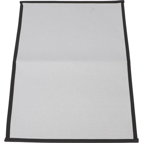 Tapis de barbecue ignifugé en fibre de verre, résistant à la chaleur, pliable et carré, pour terrasses et jardins, gris, L 105 x 60 cm / 41,34 x 3,62 pouces (1/5)