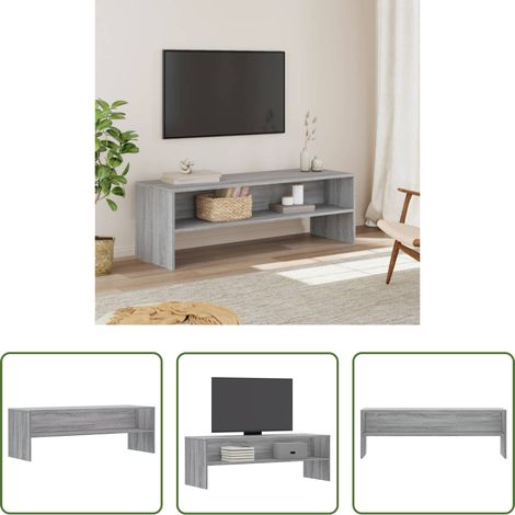 Bois d'ingénierie -  Meuble TV sonoma gris 120x40x40 cm bois d'ingénierie (1/5)