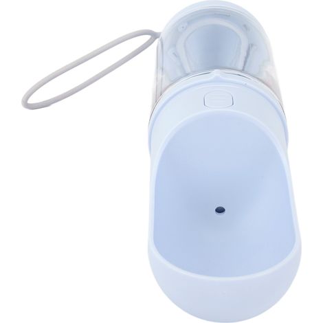 Stilvolle, leichte, auslaufsichere, einteilige Hunde-Wasserflasche – tragbarer Wasserspender für Haustiere, 330 ml, blau. (1/5)
