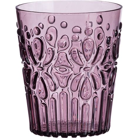 Regalo Italiano Bicchiere Plastica Wieky Ass. D 8,5 Cm H 10 Cm Grigio Blu o Porpora 1 Pz