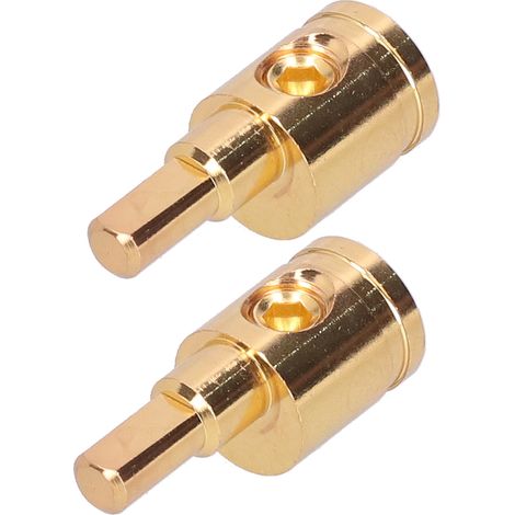 Conector reductor de cable de 2 piezas para radio de coche, calibre 4/0, cobre chapado en oro. (1/5)