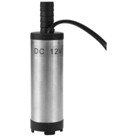 Pompe électrique submersible en acier inoxydable 12V - 12 litres/min, 3 mètres de tuyau pour vidange huile, kérosène, eau (garantie incluse) (1/4)