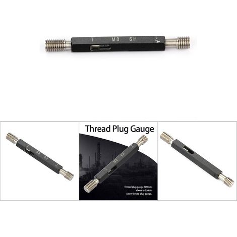 Jauge Filetage Métrique Vérificateur Taraudage Outil de Mesure Précision Main M8x1,25 Acier Qualité Pro (1/5)