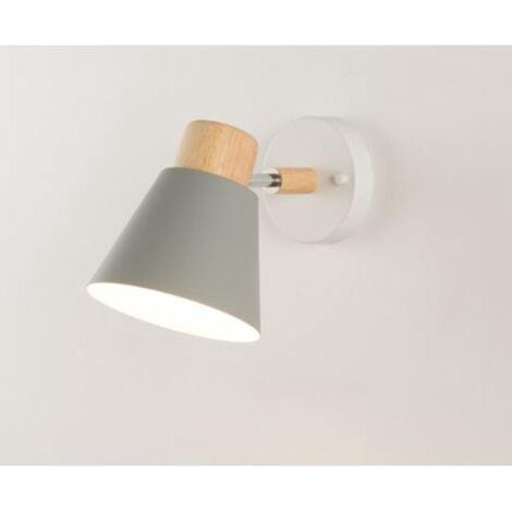 Vägglampa för vardagsrum och entre, Läsvägglampa, Utan ljus, Grå (1/4)