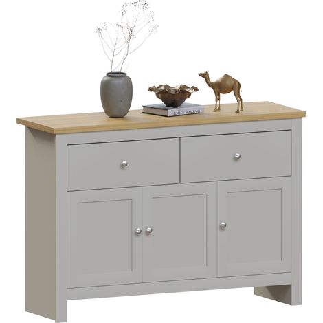 Arlington Sideboard 2 Drawer 3 Door Cabinet Cupboard Storage, Grey