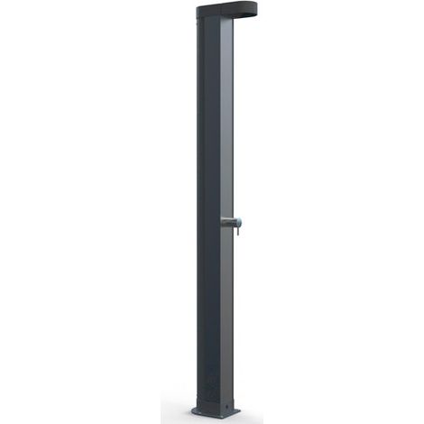 Astralpool – Douche solaire 30 L en aluminium gris – Hauteur 2,12 m – Mitigeur eau froide/chaude – Pommeau anti-calcaire (1/5)