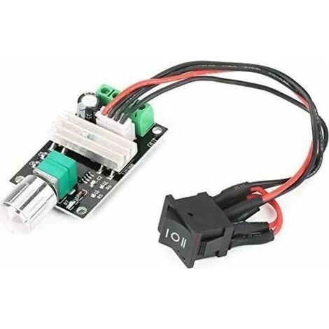 Variateur de Vitesse pour Moteur 12 Volt, Contrôleur de Moteur à Courant Continu, Contrôleur de Contrôleur Réversible de Contrôle de Vitesse de Moteur Dc 6V 12V 24V 3a PWM avec Interrupteur (1/5)