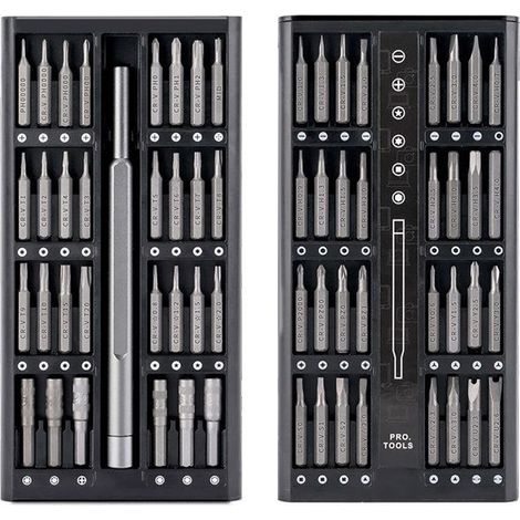 Kit de tournevis 63 en 1 (4 mm) pour Apple, Android, ordinateurs portables, démontage et réparation de précision de petits appareils électroniques, manuel multifonctionnel (1/5)
