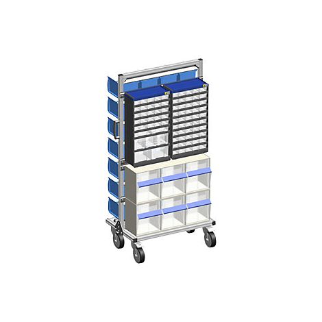 kaiserkraft Carrello combinato in alluminio due lati utili (1/2)
