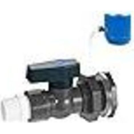 Robinet pour recuperateur d Eau de Pluie 3/4", Vanne pour tonneau de Pluie en PVC avec raccord de cloison et Adaptateur de Tuyau pour Aquariums, piscines, tonneaux de Jardin (3/4")