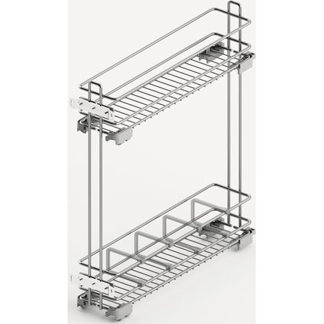 Hettich Lario Frontauszug 100 KB200 2-etagig verchromt