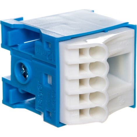 Bloque autoblocante 63A QC azul 6 conexiones 33x30x34mm KN06N