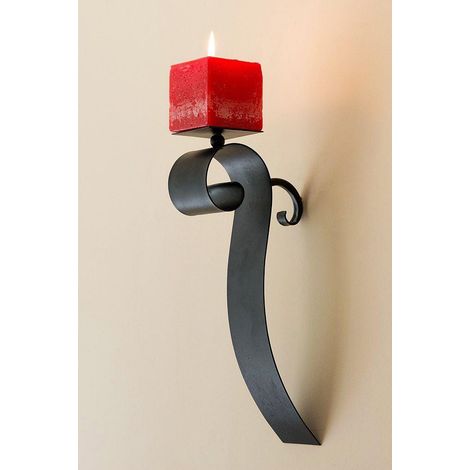 Wandleuchter Rocca 31 cm Wandkerzenhalter aus Metall Kerzenhalter Antik Leuchter